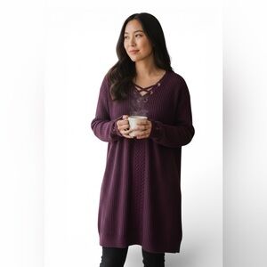 Xhilaration Burgundy Knit Sweater